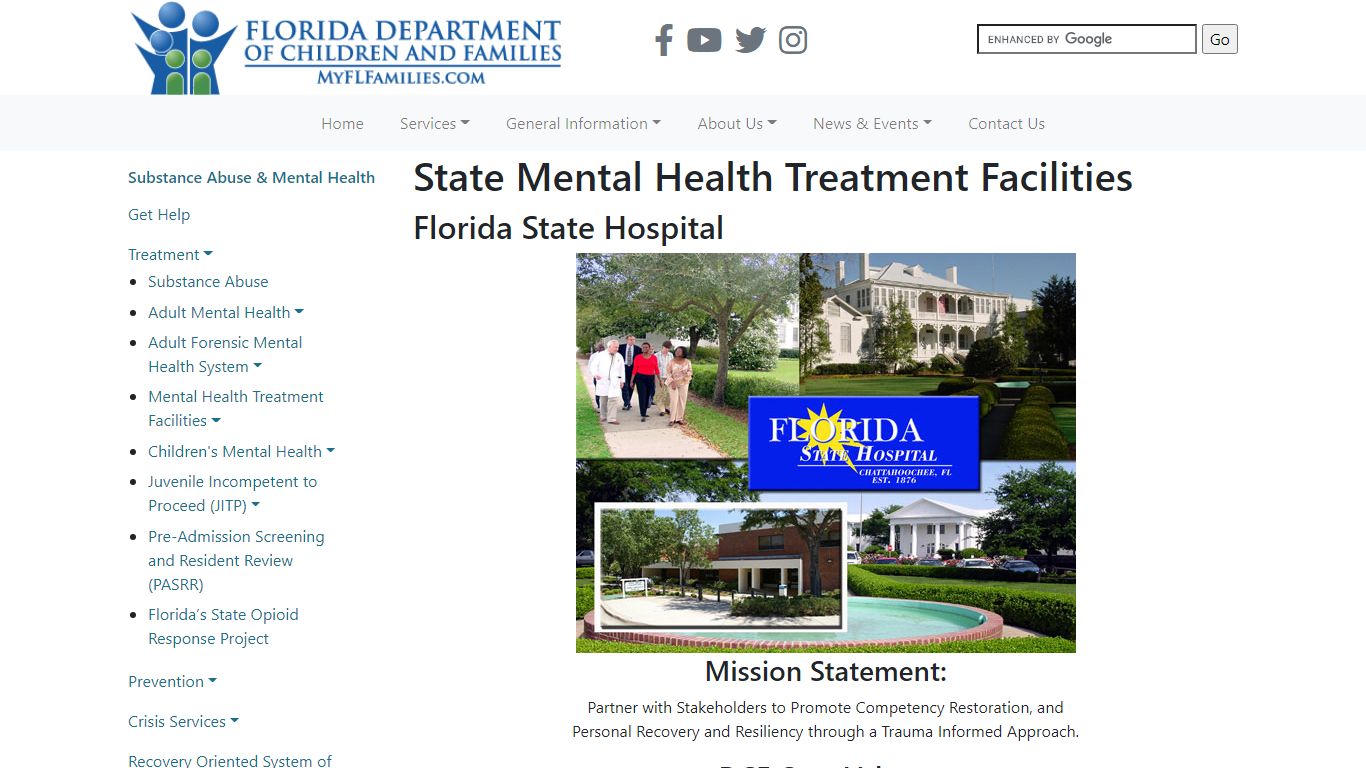 Florida State Hospital - Florida Department of Children and Families