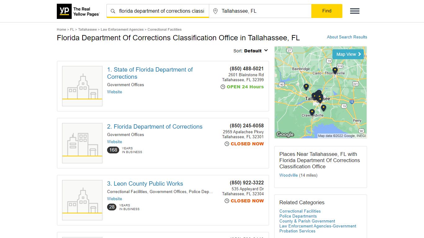 Florida Department Of Corrections Classification Office in Tallahassee ...